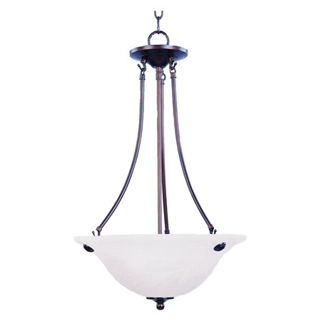 Maxim Three Light Oil Rubbed Bronze Marble Glass Up Pendant 2682MROI